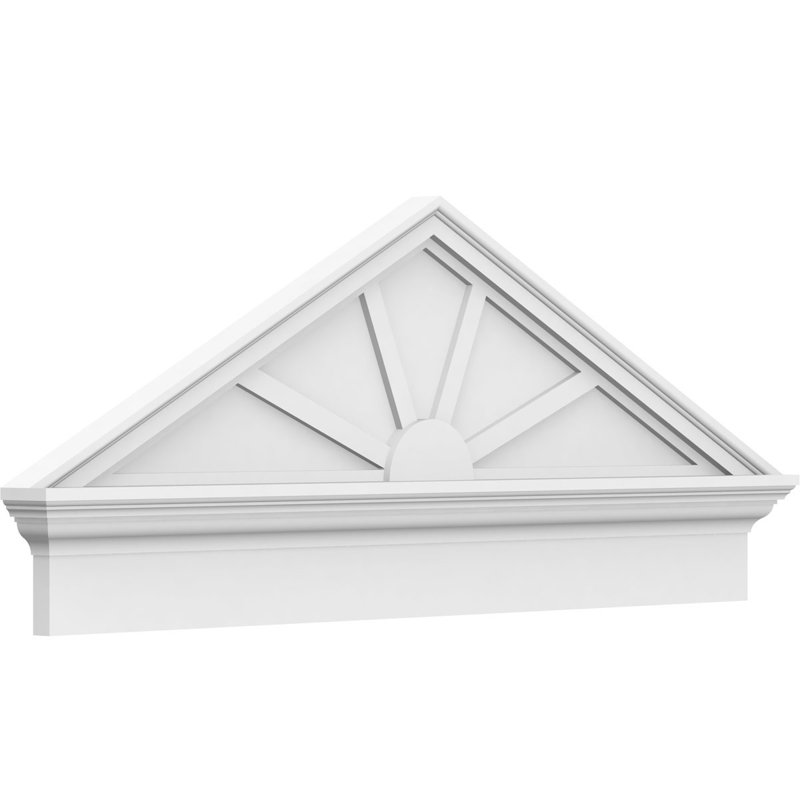 Pédalier combiné à crête en PVC de qualité architecturale à 4 rayons (hauteur 6/12), H 20 3/8 po x l 54 po x P 2 3/4 po