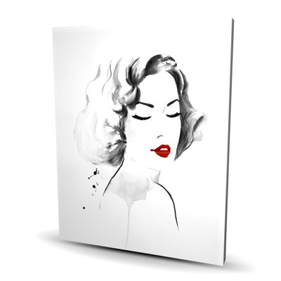 Femme aquarelle - toile blanche minimaliste