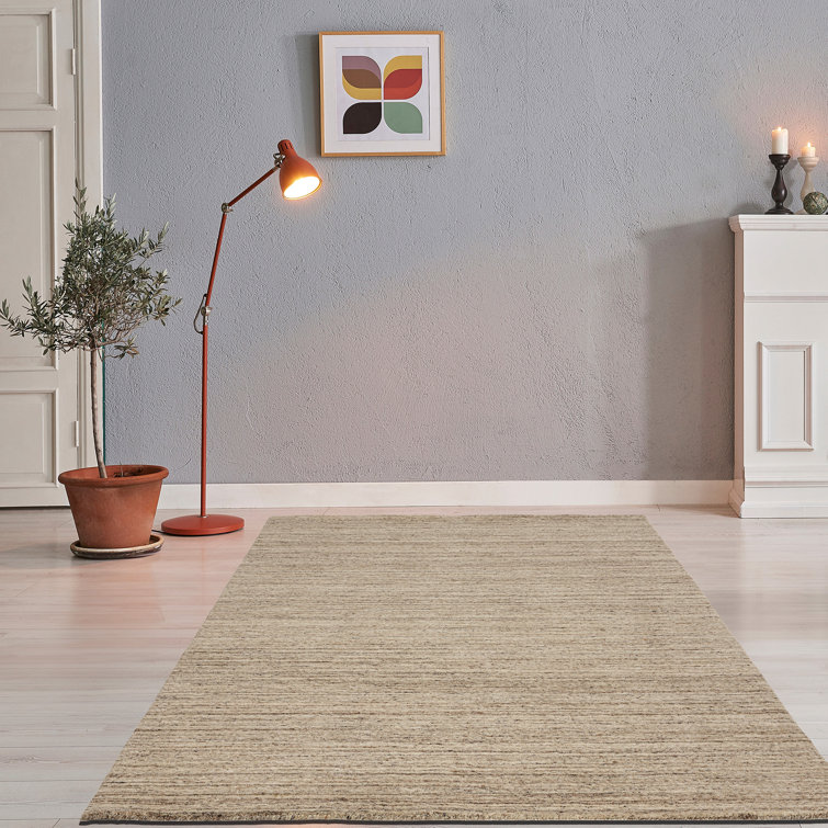 , Beige Hand Woven Hand Loomed Area Rug