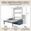 Lit escamotable en MDF et bois de pin avec canapé et armoires de rangement-510439940