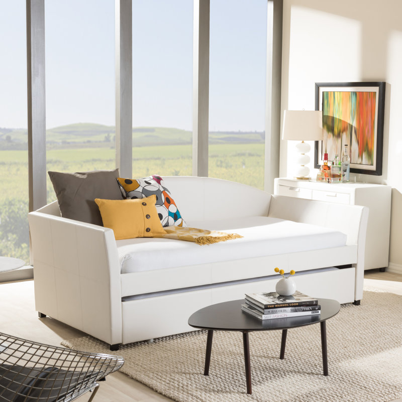 Upholstered Daybed, White