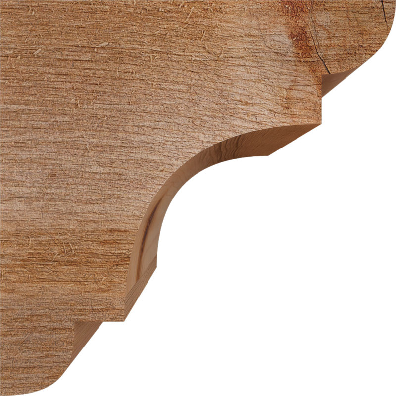 New Brighton Corbel, 6" H x 4" W x 6" D, Western Red Cedar, Rough Sawn