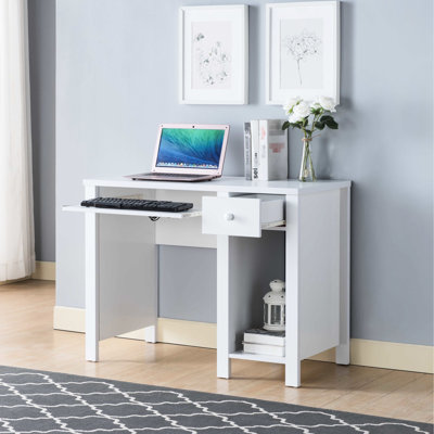 Bureau d'école blanc pour bureau à domicile l 39 po, trésor d'écriture compact pour ordinateur portable 39 po, développement