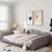 Upholstered Daybed With Cloud-shaped Backrest-223746831