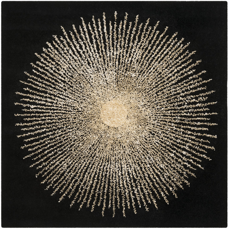 Olivarria Hand Tufted Wool, Viscose, And Cotton With Latex Abstract Rug, Square 8'