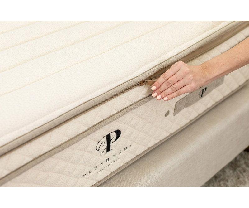 PlushBeds Botanical Bliss  Medium Organic Latex Mattress, Full, 12"