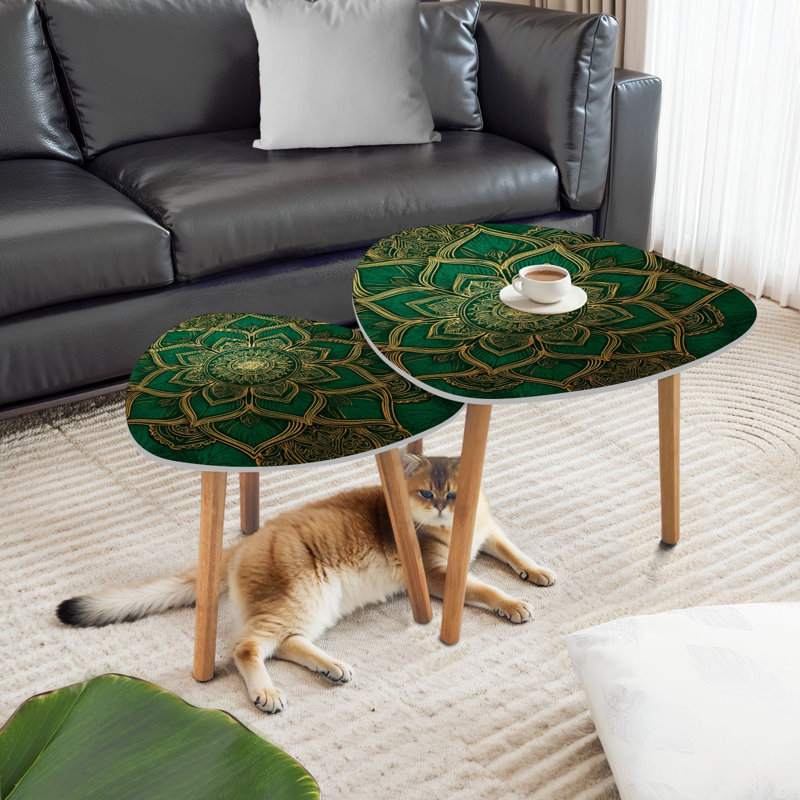 Ensemble de 2 tables basses gigognes Triangle