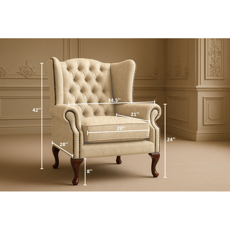 Upholstered Accent Chair, Cream