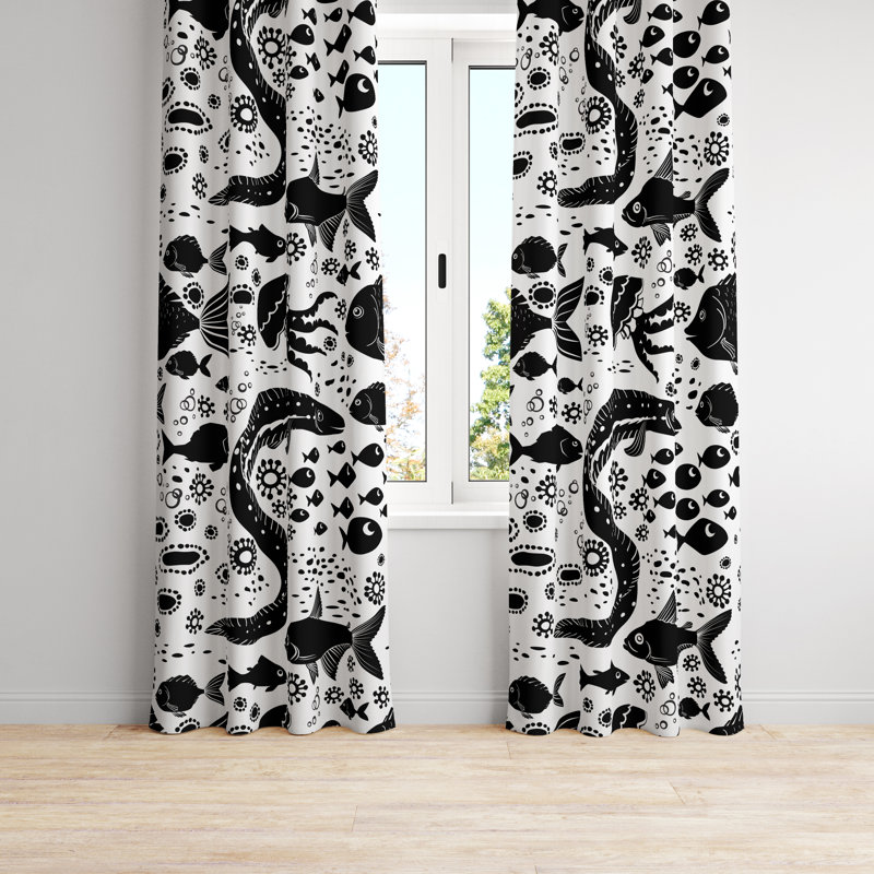 Rideau en polyester Parhe, L 40 po x L 82 po