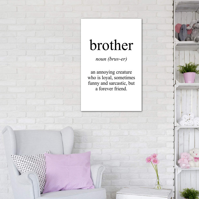 " Brother Meaning ", No Mat, Wrapped Canvas, 48" H x 32" W x 1.5" D