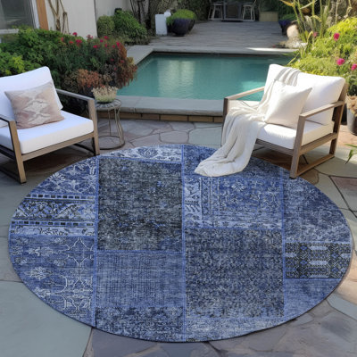 Momoko Washable Patchwork Indoor / Outdoor Rug
