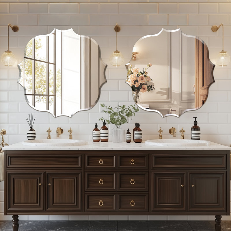 Rithi Irregular Flat Wall Mirror, 80cm x 80cm