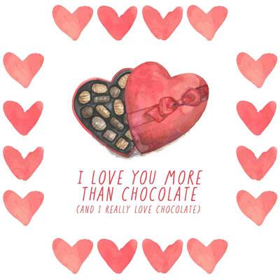 «Heart Shaped Chocolate Box», reproduction sur toile tendue