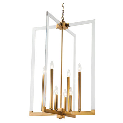 Lustre géométrique unique à 7 lumières Olivian