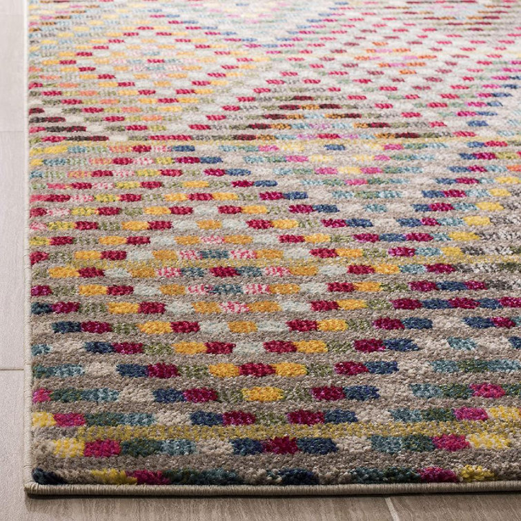 Archie-Lee Kivett Aqua/Orange/Pink Indoor/Outdoor Washable Area Rug Dakota Fields Rug Size: Rectangle 5' x 7