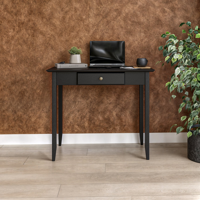 Bureau en bois massif Laub Home Office, Noir, noir, noir, noir