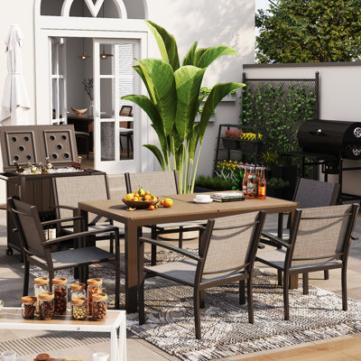 6 - Person Patio Dining Set with Rectangular Table
