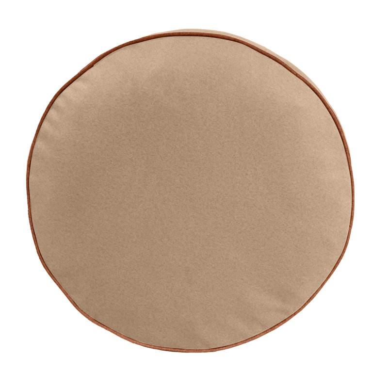 Qiviut Camel Tall Pouf, Camel 