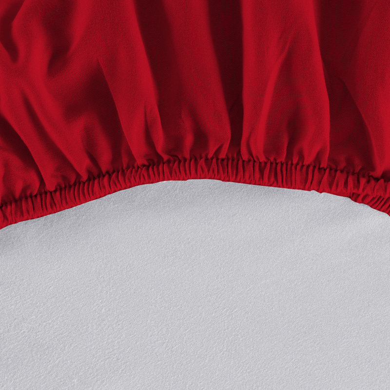 Ultra Soft 200 Thread Count Microfiber Fitted Sheet, Red, Double (4'6)