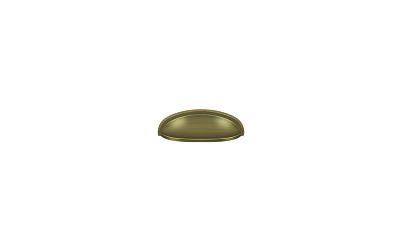 Cup / Bin Pull, Antique Brass
