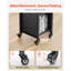 Chariot à livres roulant pour bibliothèque, capacité de 100 kg, dimensions : 32 x 35 x 93,5 cm, étagères en L à un seul côté, roues verrouillables de 5 cm, idéal pour la maison, le bureau et l’école, noir.-115828620-115828618