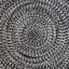 Tapis rond intérieur / extérieur en tweed noir et blanc Ardengo-1807084162