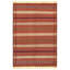 Tapis rouge / beige en laine tissé à la main et à plat