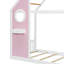 Lit pour enfant PlayNest avec glissoire et lumières DEL intégrées, cadre de lit en bois en forme de maison-134511411