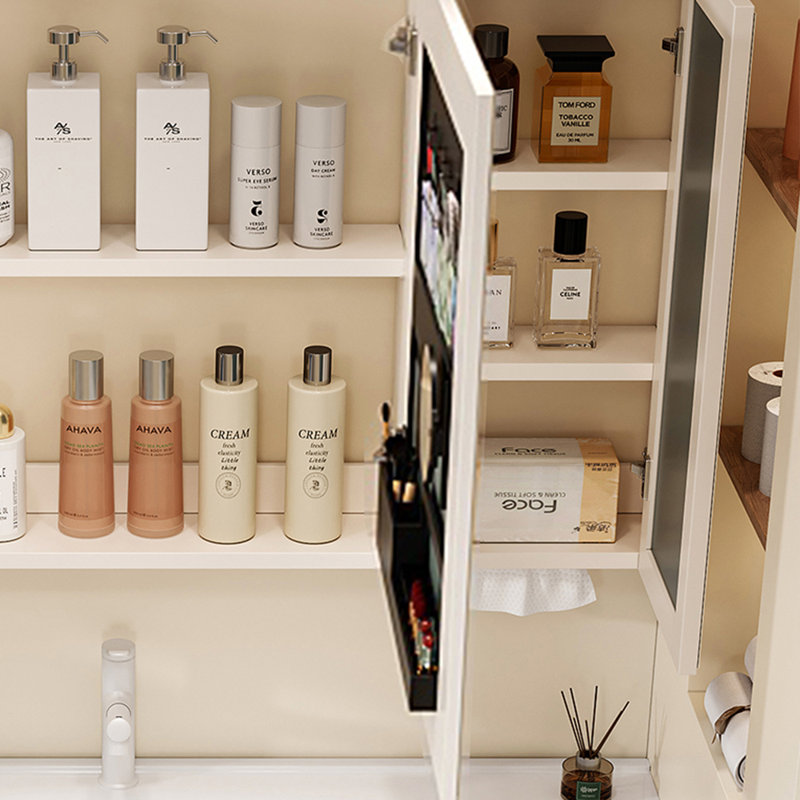 Modern simple white bathroom cabinet