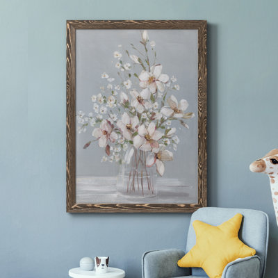 Magnolia Romance - Peinture sur toile encadrée
