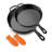 NutriChef Seasoned Cast Iron Non-Stick 2 Piece Skillet Set