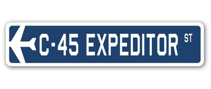 Plaque de rue Blanchette C-45 Expediter Air Force, H 4 po x l 18 po x P 1 po