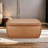 Janice Genuine Leather Upholstered Storage Ottoman