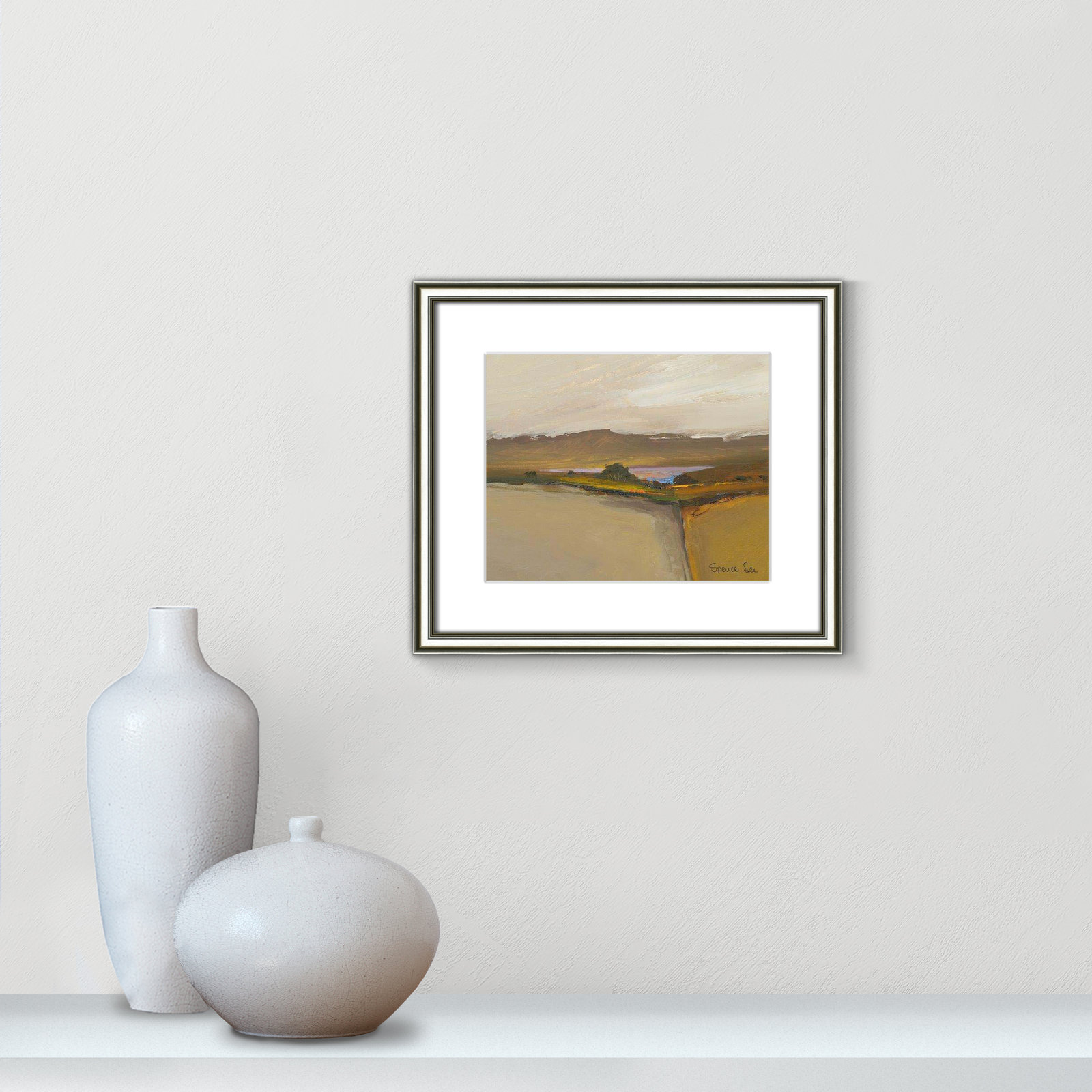 Heaven and Earth IV Print, 14.25" H x 16.25" W x 0.75" D, Silver Framed