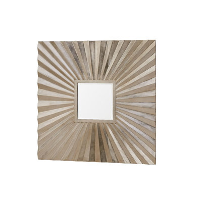 Hexham Wood Flat Wall Mirror