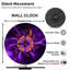 Horloge murale ronde en bois 10 po, mouvement à quartz silencieux, imprimé UV, à piles-829625054