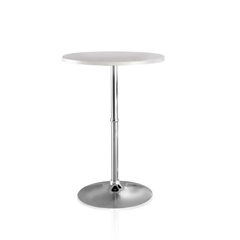 Manuel Round Metal Base Dining Table, White