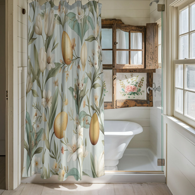 Rideaux de douche 1 pièce Bright Prints Bright, H 74 po x l 71 po