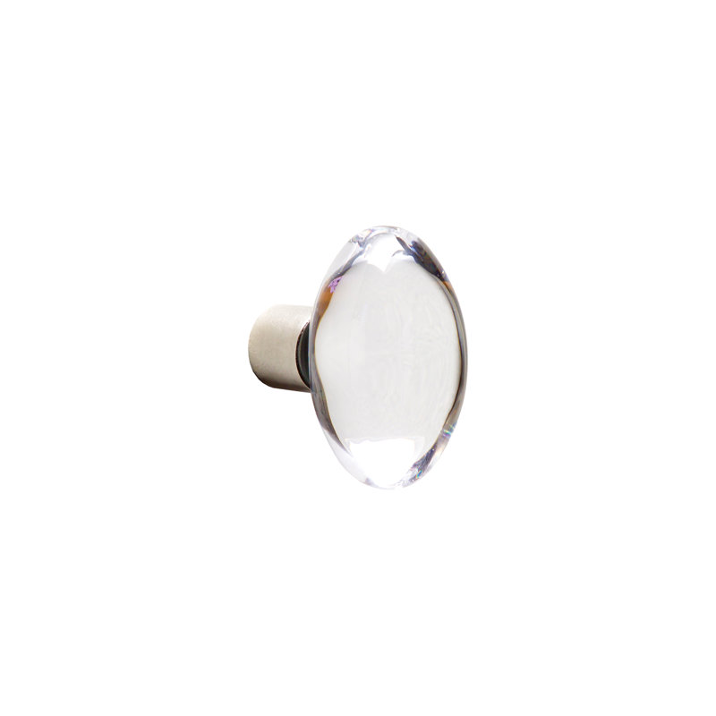 Crystal Bronze Oval Knob, White Bronze Medium