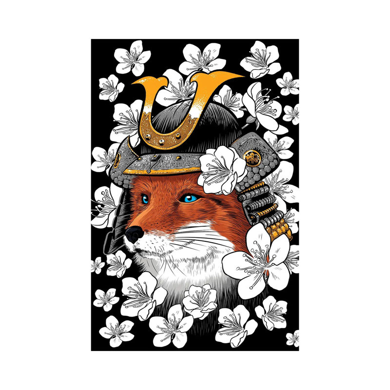 Fox Samurai by Alberto Perez - Wrapped Canvas Print, 30.48cm H x 20.32cm W