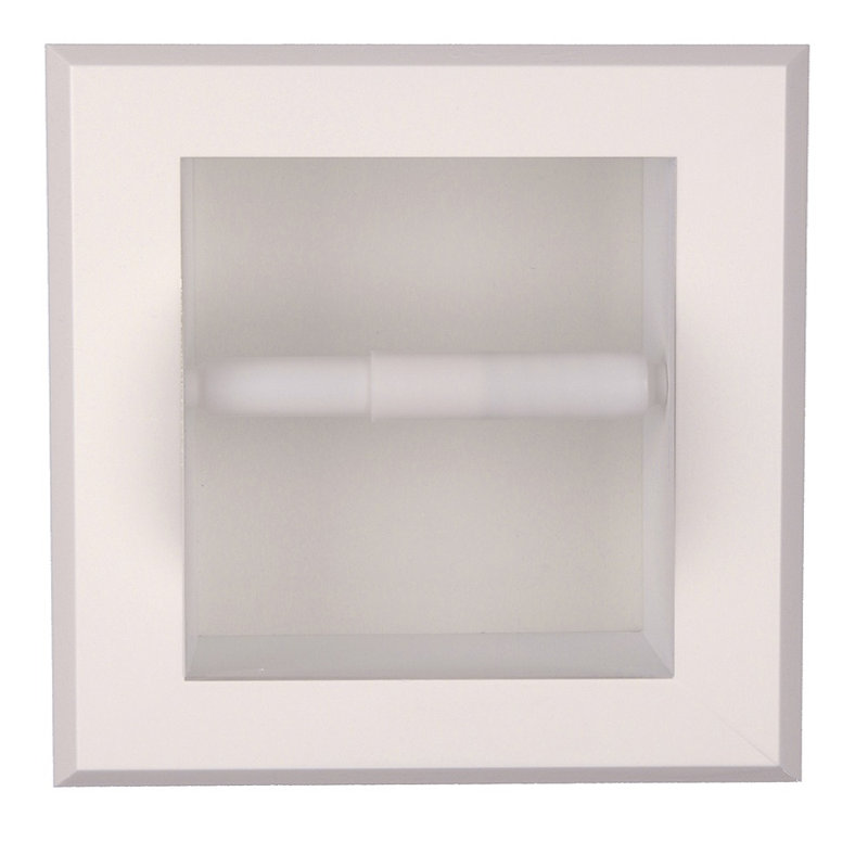 Porte-papier hygiénique encastré Tracy, Blanc