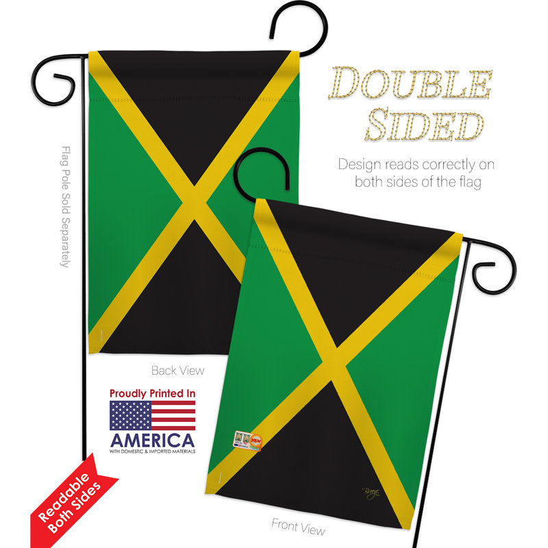 Jamaica Nationality Double-Sided Burlap Garden Flag