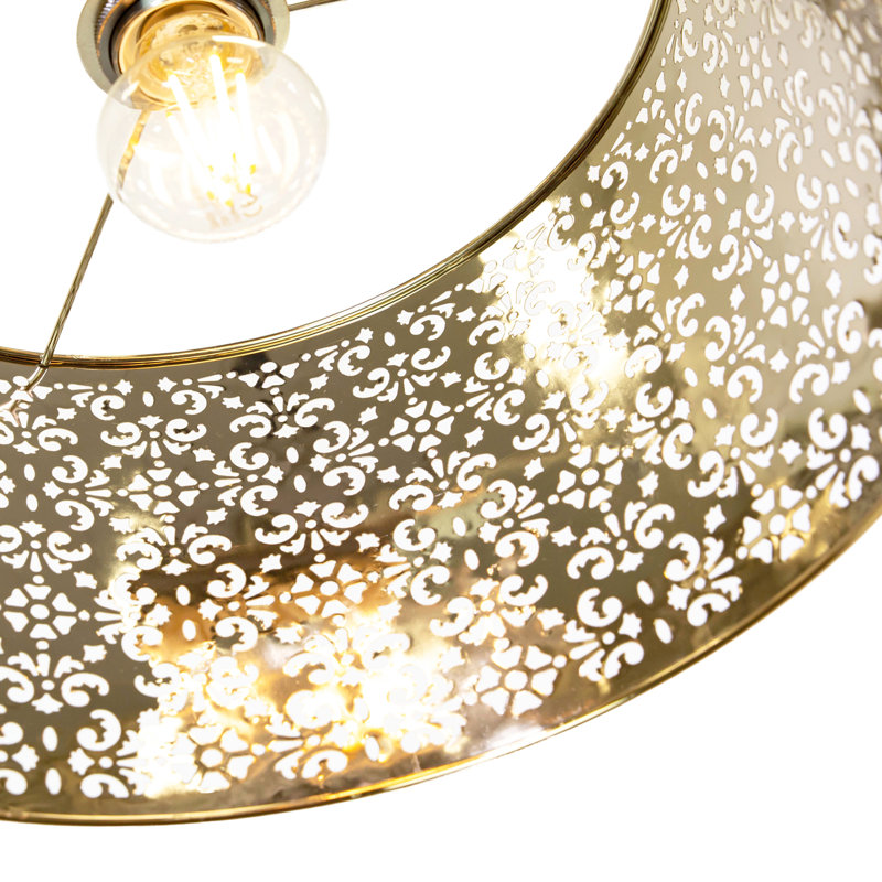 Metal Lamp Shade, 25cm H x 40cm D x 40cm W, Gold