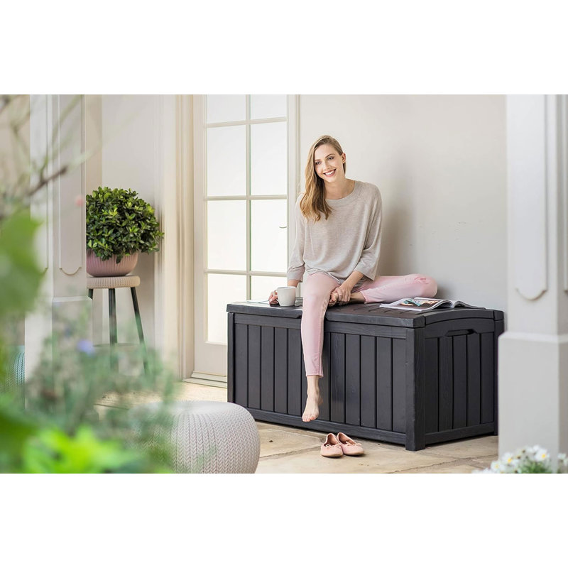 Keter Glenwood 390l Storage Box- Graphite/grey