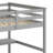 Multifunction Wooden Loft Bed With Desk And Shelves,Two Built-In Drawers-178762404-178762406
