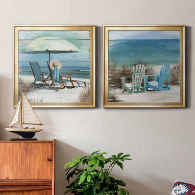 Perfect Spot - Ensemble de 2 peintures sur toiles encadrées