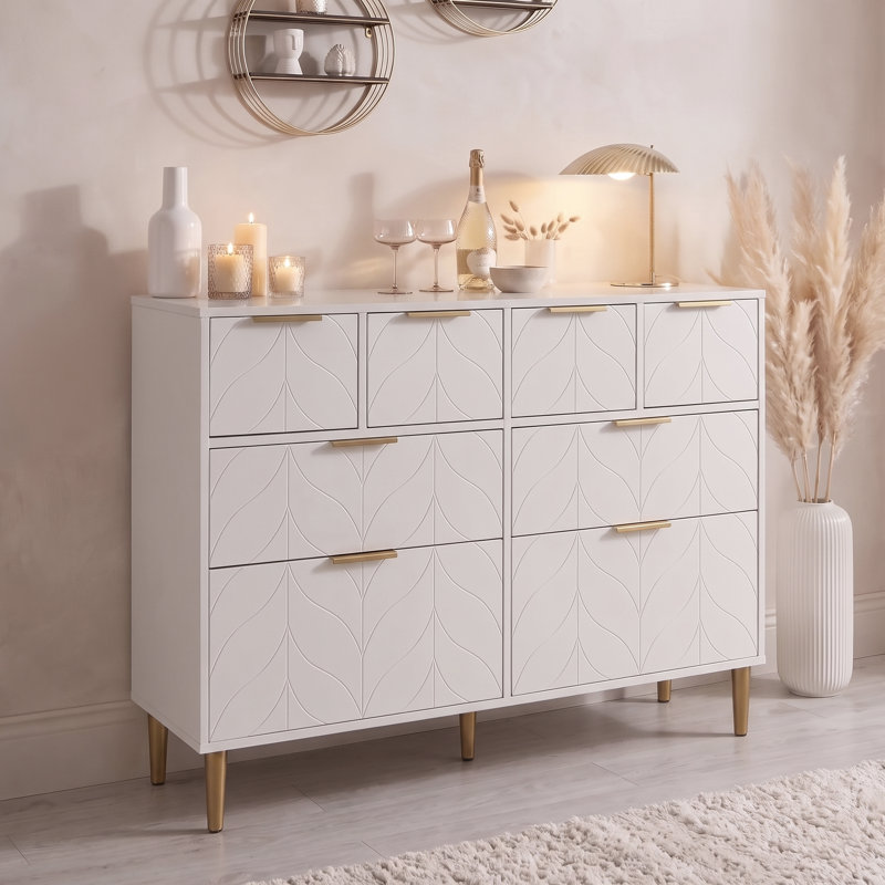 Adams Chest of 8 Drawers, White