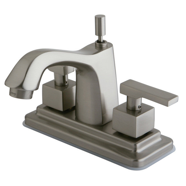 Milano Centerset Bathroom Faucet with Drain Assembly, Polished Chrome