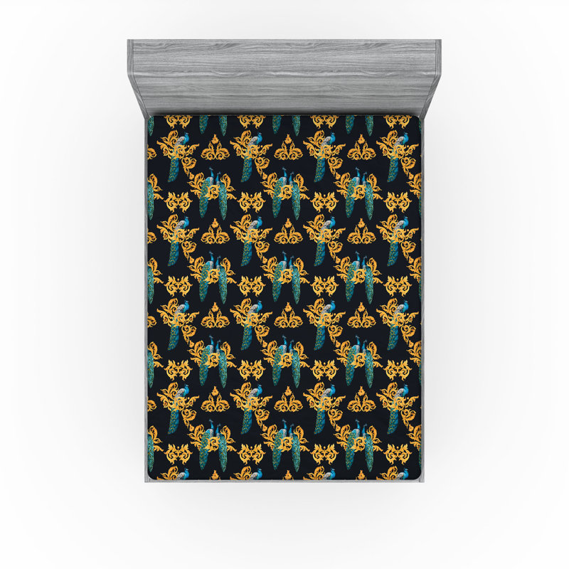 Drap-housse pour paon Ambesonne, Drap-housse très grand californien
