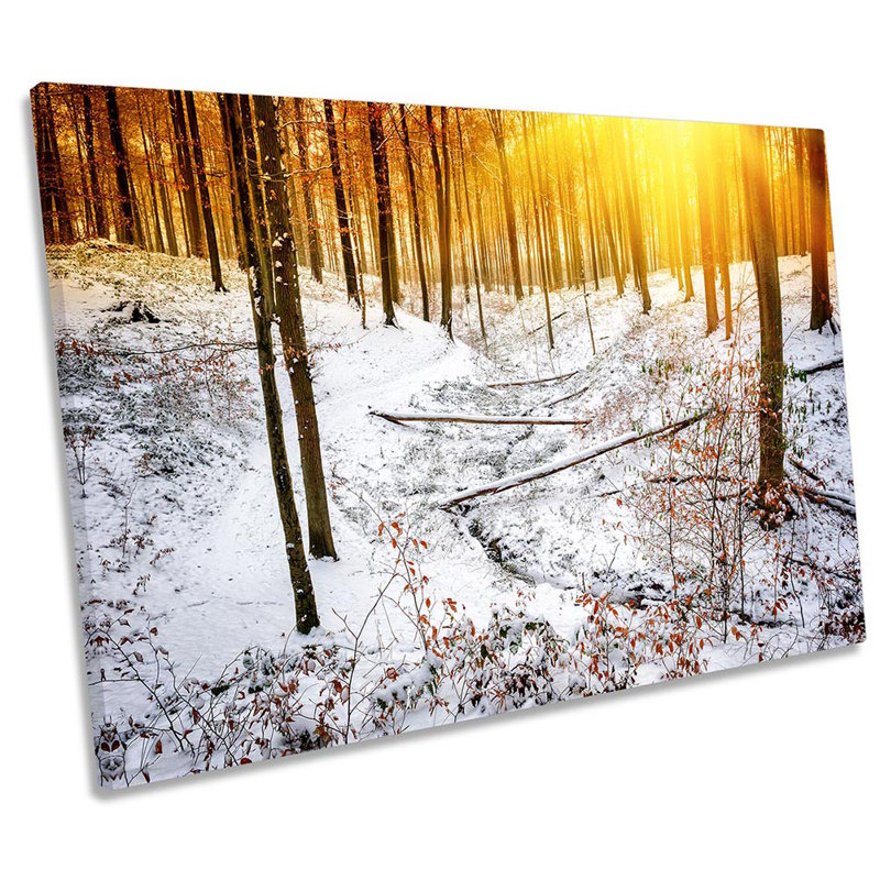 Z0431 Winter Forest Sunset - Wrapped Canvas Print, 30.5cm H  x  45.7cm W 